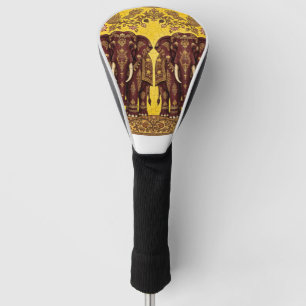 Kandyan Royal Maroon Tusker Fleece -Sri Lanka Golf Head Cover