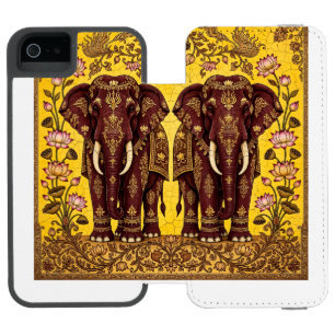 Kandyan Royal Maroon Tusker Fleece -Sri Lanka Incipio Watson™ iPhone 5 Wallet Case