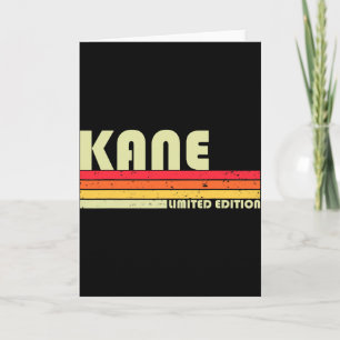 Kane Gift Name Personalized Funny Retro Vintage T Card