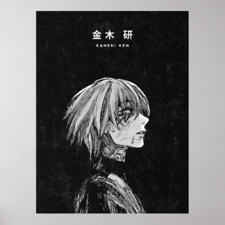 Kaneki Ken Tokyo Ghoul Dark Anime Art Poster