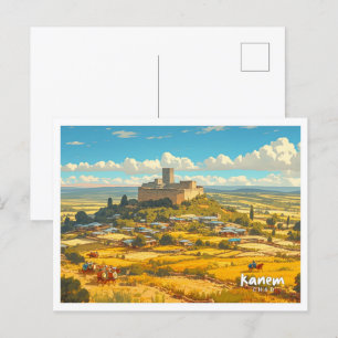 Kanem Chad Vintage Art Illustration Travel Postcard