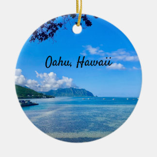 Kaneohe Bay, Oahu  Ceramic Tree Decoration