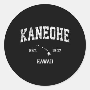 Kaneohe Hawaii Hi Athletic Sports Classic Round Sticker