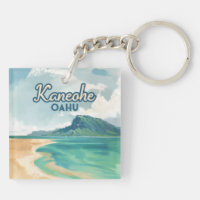 Kaneohe Sandbar Oahu Hawaii Retro