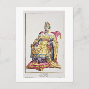 Kang Tsi (1662-1722) Manchu Emperor of China from Postcard