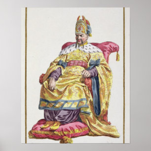 Kang Tsi (1662-1722) Manchu Emperor of China from Poster
