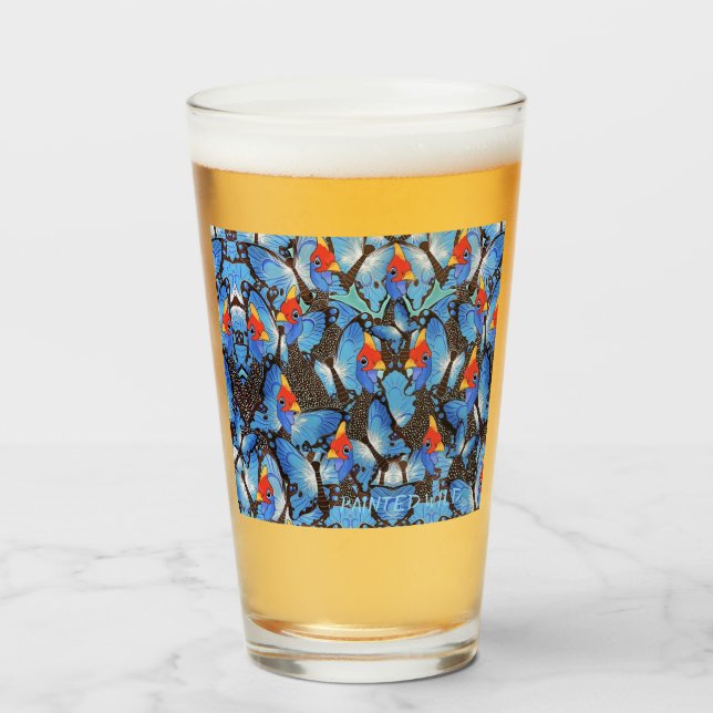 Kanga Blue Beer Glass (Front Filled)