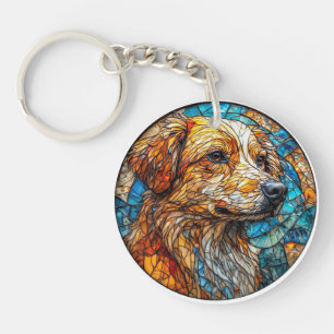 Kangal dog Colourful Stained Glass Mosaic Key Ring