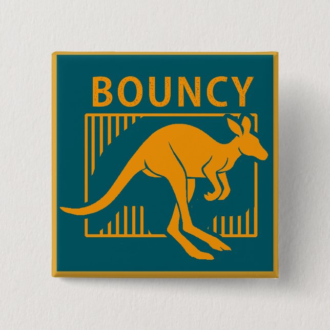 kangaroo 15 cm square badge (Front)