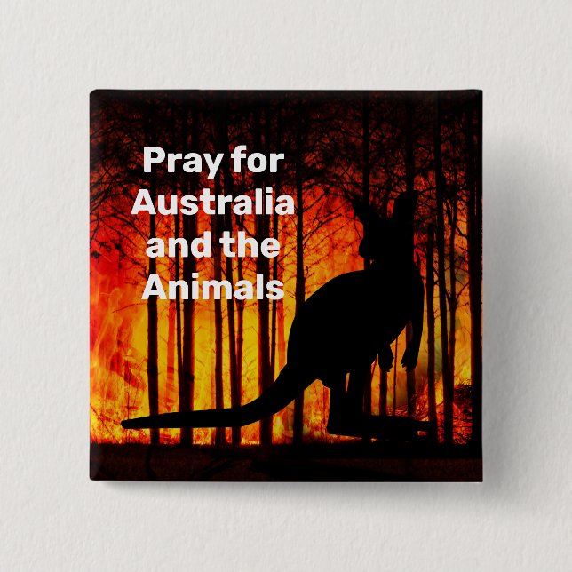 Kangaroo 15 Cm Square Badge (Front)