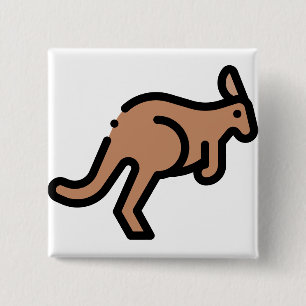 Kangaroo 15 Cm Square Badge