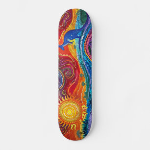 Kangaroo - Aboriginal Style - Skateboard Deck