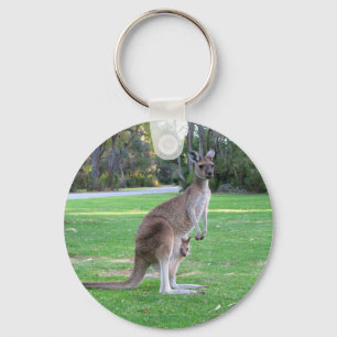 Kangaroo and Joey Key Ring