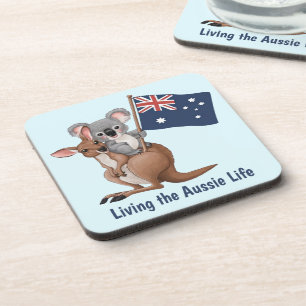 Kangaroo and Koala Coasters