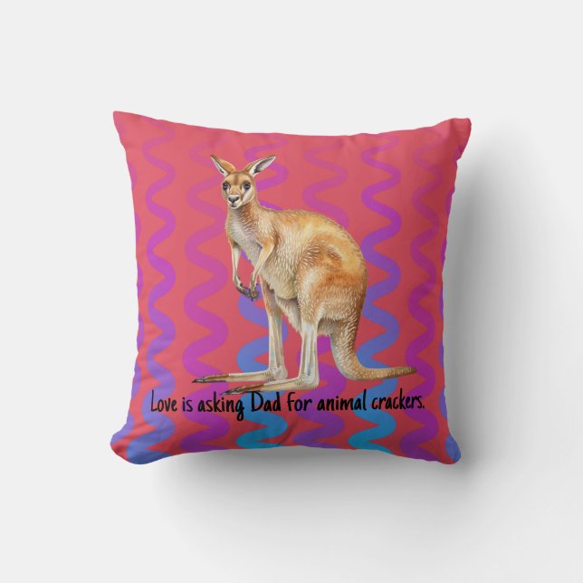 Kangaroo Animal Cracker Cushion (Front)