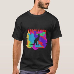 Kangaroo Animal Mosaik Puzzle T-Shirt