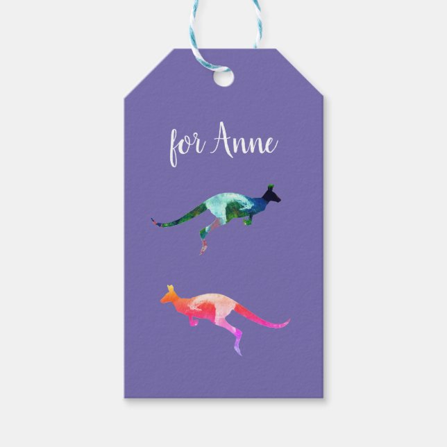 Kangaroo Art Gift Tags (Front)