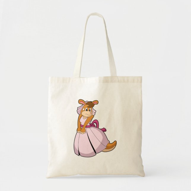 Kangaroo as Bride with Wedding dress Tote Bag (Front)