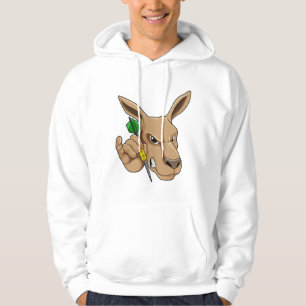 Kangaroo as Dart player with Dart Hoodie