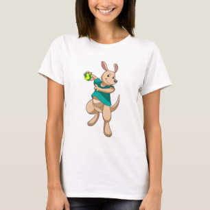Kangaroo as Handball player with Handball T-Shirt