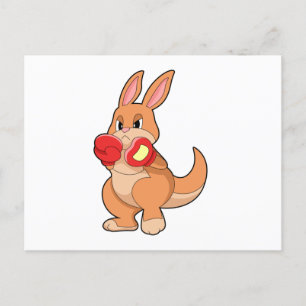 Kangaroo at Boxing with Boxing gloves Postcard