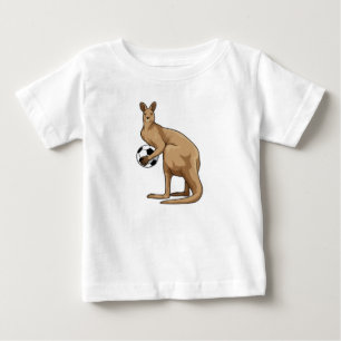 Kangaroo at Soccer Sports Baby T-Shirt