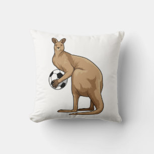 Kangaroo at Soccer Sports Cushion