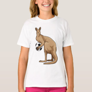 Kangaroo at Soccer Sports T-Shirt
