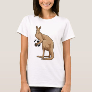 Kangaroo at Soccer Sports T-Shirt