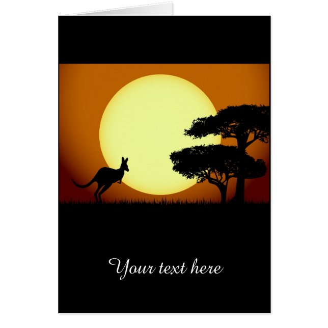 Kangaroo at sunset (Front)