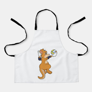 Kangaroo at Volleyball Sports Apron