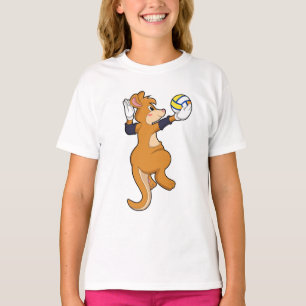 Kangaroo at Volleyball Sports T-Shirt