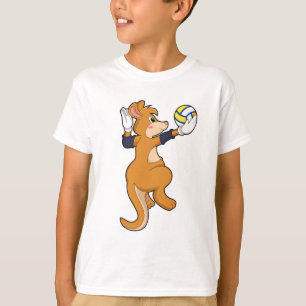 Kangaroo at Volleyball Sports T-Shirt