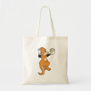Kangaroo at Volleyball Sports Tote Bag