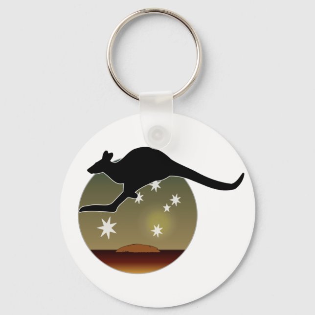 Kangaroo Aussie Icon Key Ring (Front)
