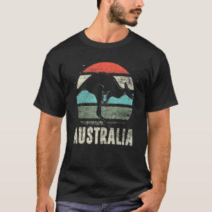 Kangaroo Aussie Zoo Animal Retro Australia T-Shirt