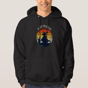 Kangaroo Australia Animal Aussie Retro Australia Hoodie