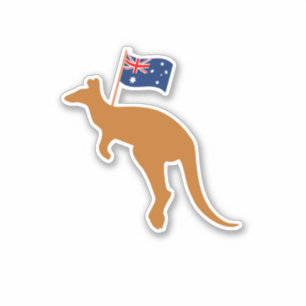 kangaroo australia flag