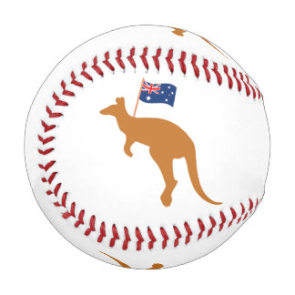 kangaroo australia flag baseball