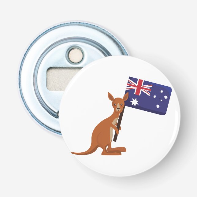 kangaroo australia flag bottle opener (Front)