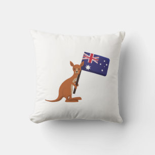 kangaroo australia flag cushion