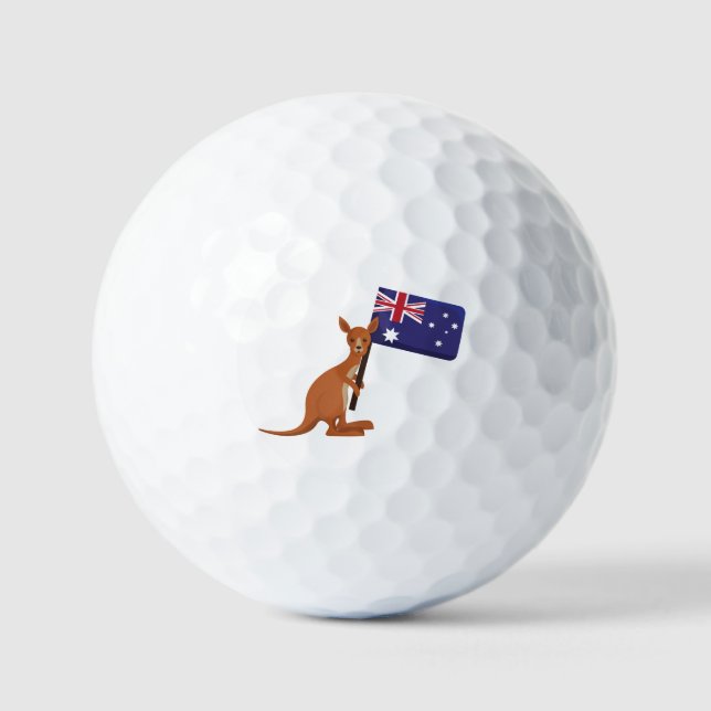 kangaroo australia flag golf balls (Front)