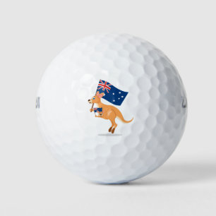kangaroo australia flag golf balls