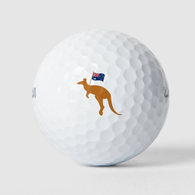 kangaroo australia flag golf balls (Front)