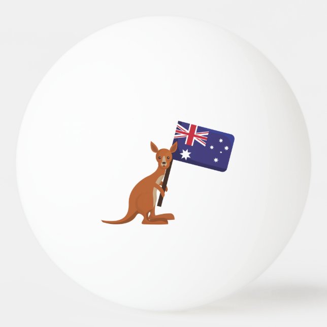 kangaroo australia flag ping pong ball (Front)