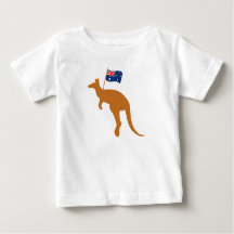 kangaroo australia flag white
