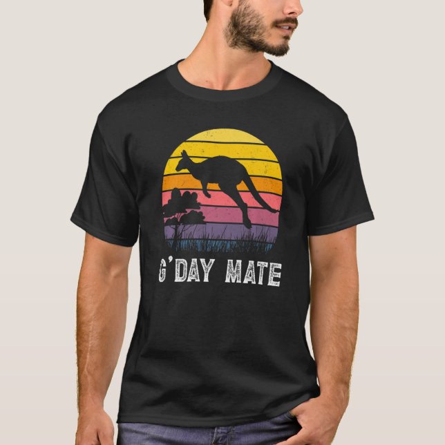 Kangaroo Australia G'Day Mate Australia Symbol Wom T-Shirt (Front)