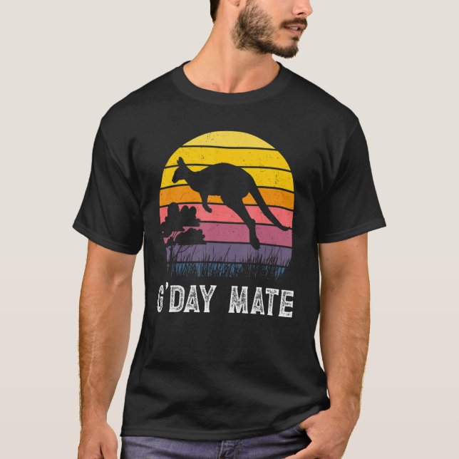 Kangaroo Australia G'Day Mate Australia Symbol Wom T-Shirt (Front)
