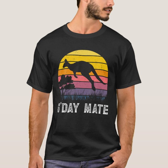 Kangaroo Australia G'day Mate Australia Symbol Wom T-Shirt (Front)