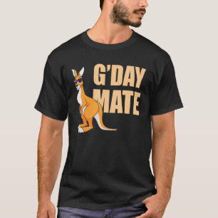 Kangaroo Australia G'Day Mate Australian Symbol T-Shirt